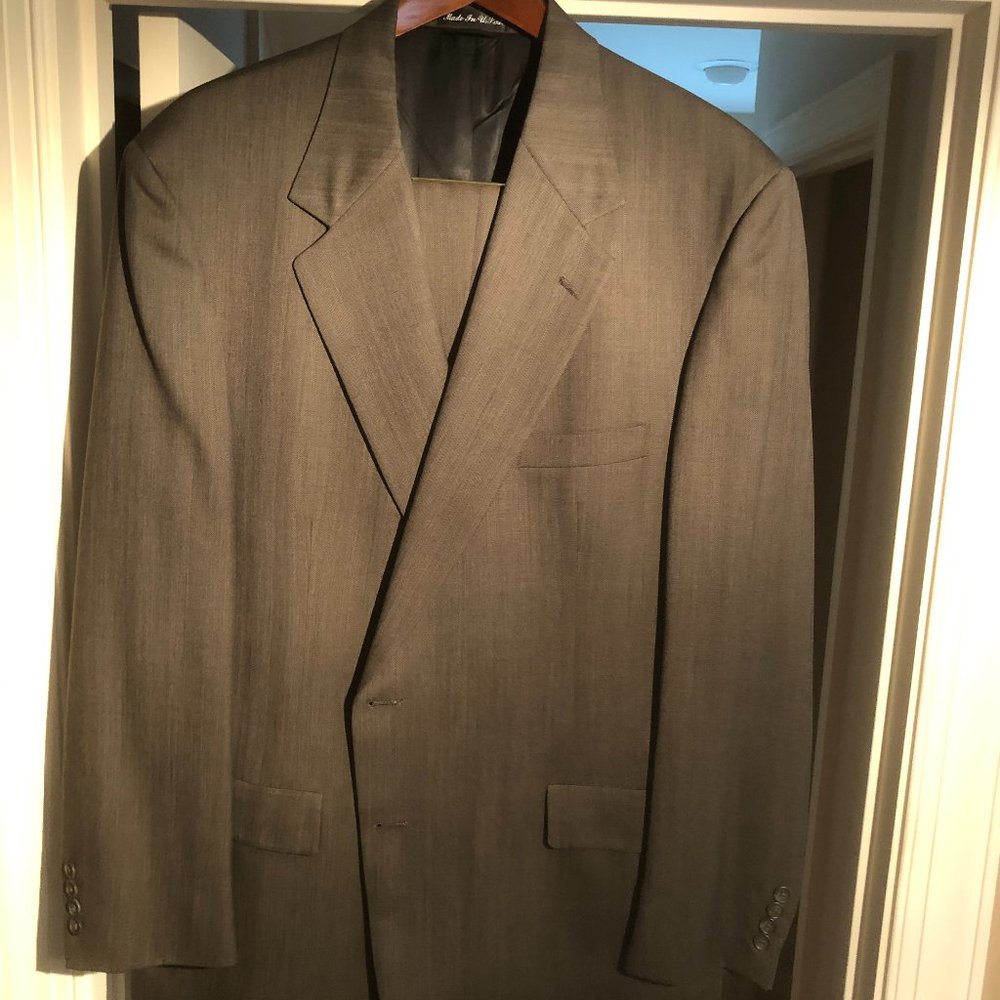 Men's Brown Tint Suit with suspenders